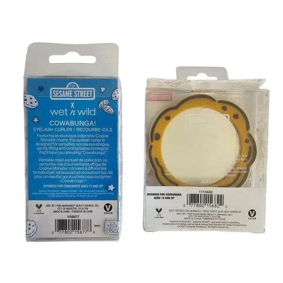 3 WET n WILD Lot SESAME STREET Limited Edition Makeup Brush Mirror Lash Curler - Picture 6 of 7